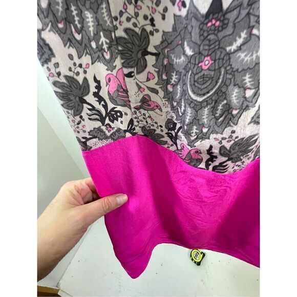 Rebecca Taylor Silk Bird Sleeves Mini Dress Size 2 - Picture 3 of 8